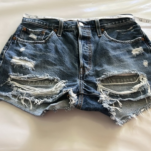 Levi’s 501 Cut Off Shorts High Rise Size 29 - Picture 4 of 16